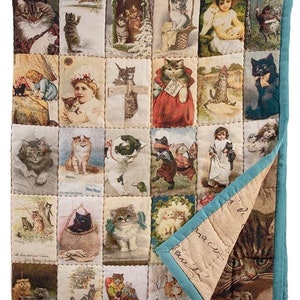 Cat Lovers Victorian Postcard Quilt