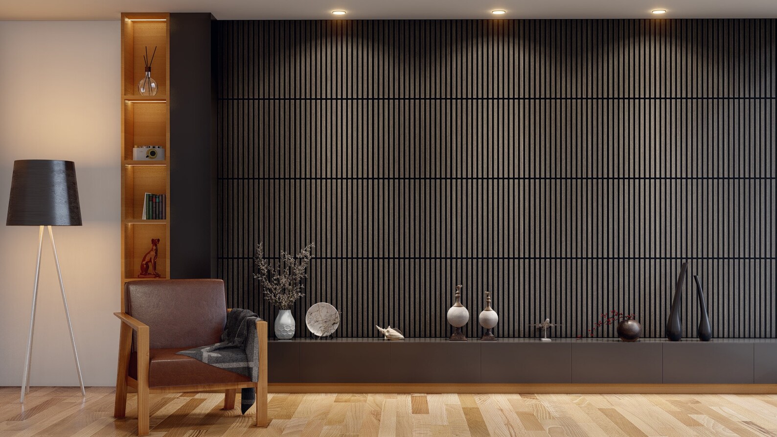 VW60 Acoustic Wood Slat Wall Panel - Grey Oak (23.6x23.6") - Etsy