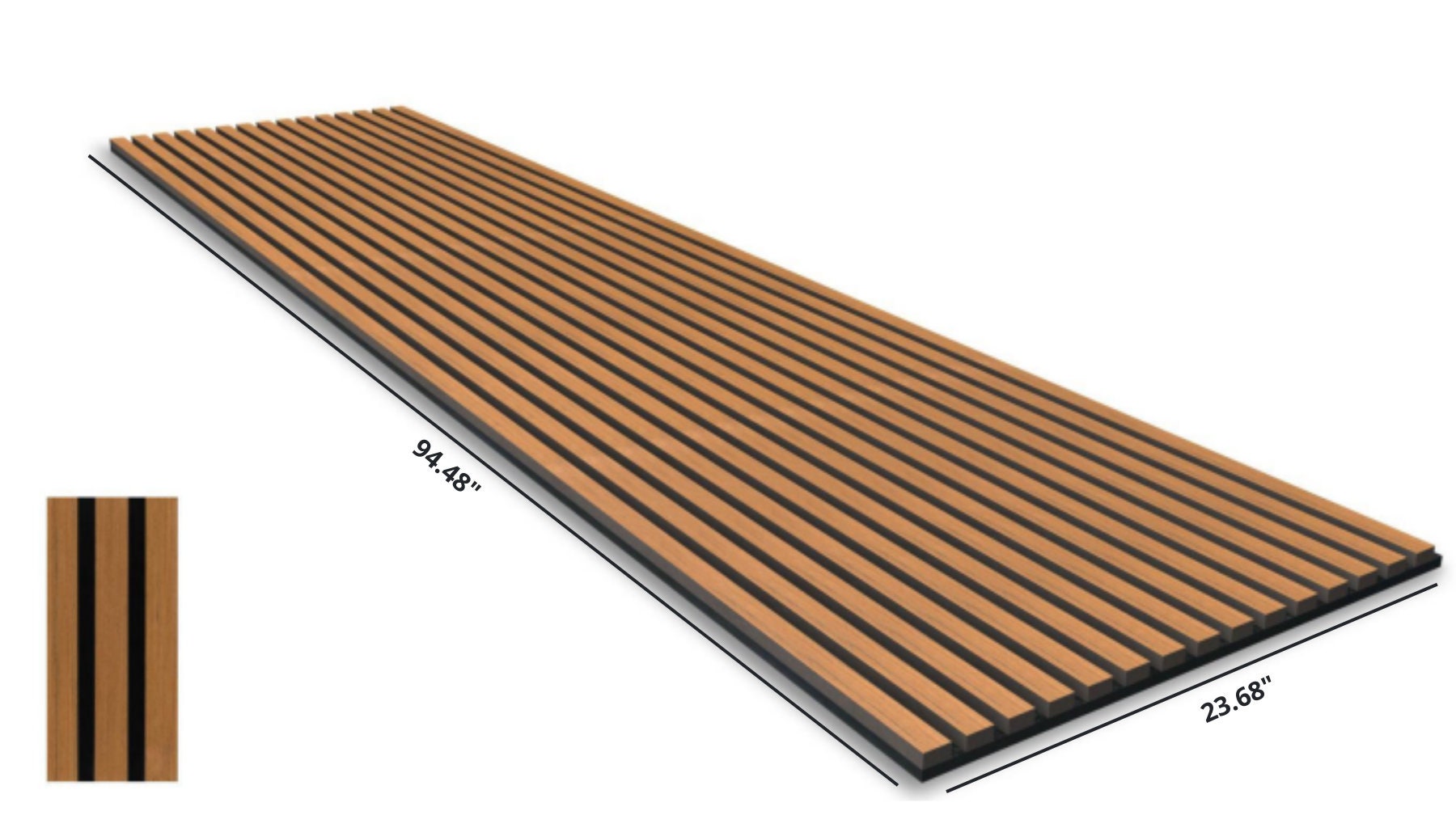 Acoustic Wood Slat Wall Panel Teak Etsy