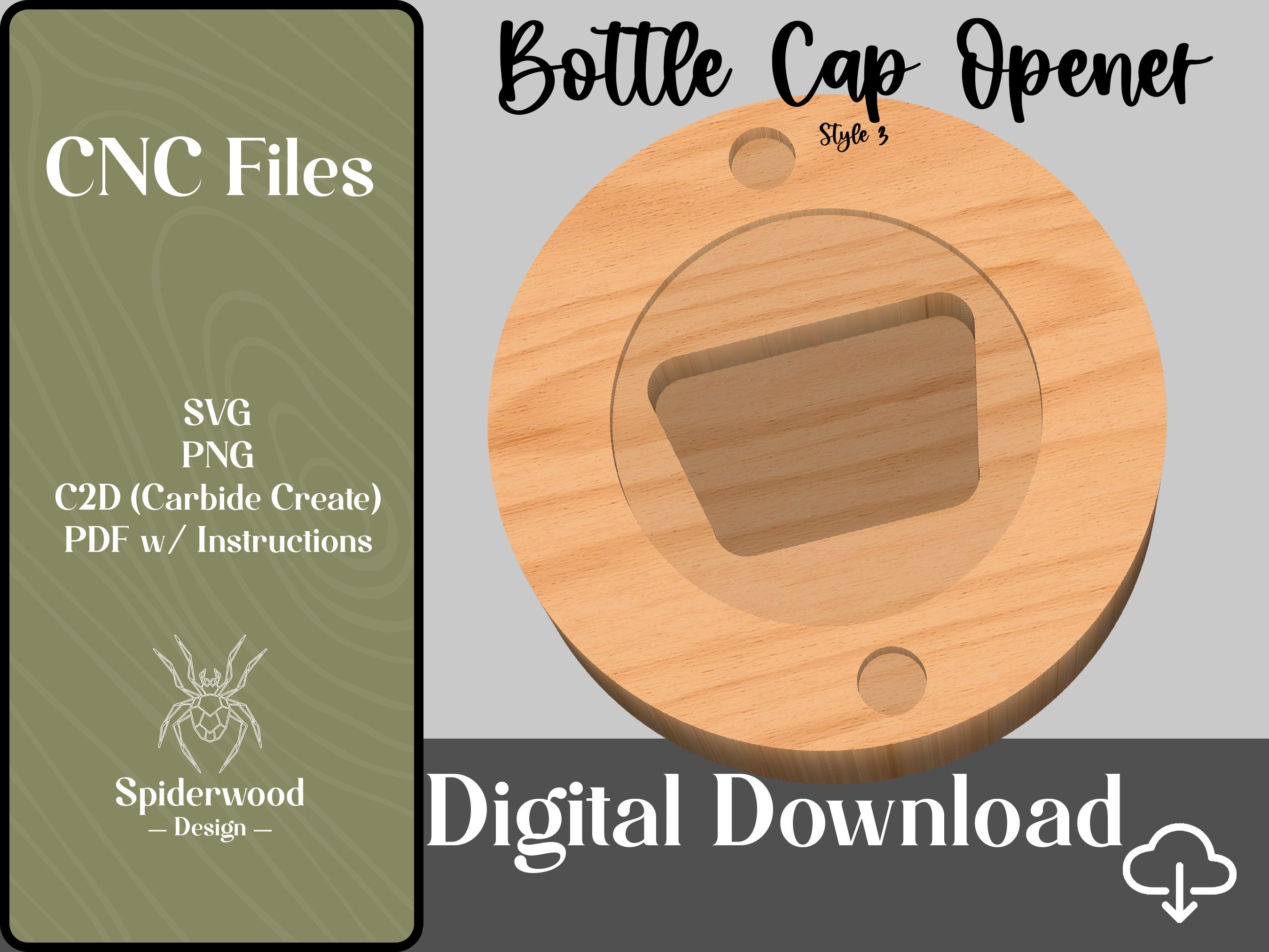 Bottle Cap Opener Bundle set of 4 .svg File CNC File Etsy