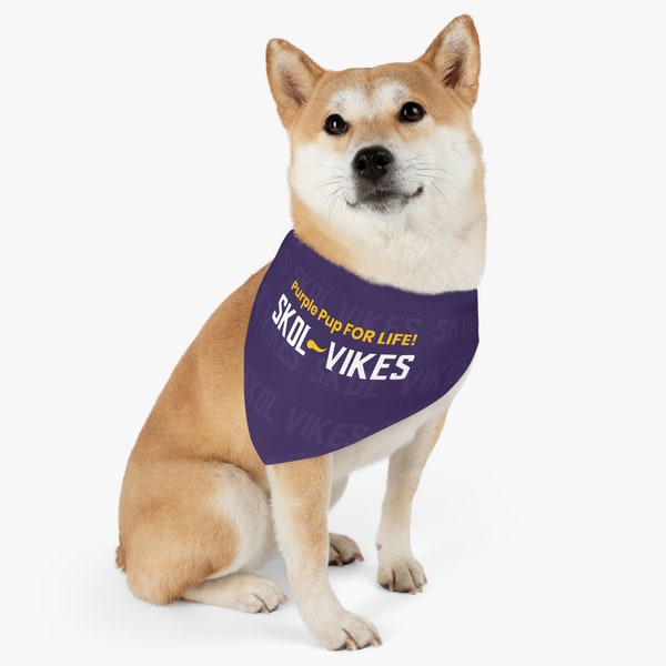 Minnesota Vikings Dog Bandana Collar - Funny SKOL! Vikes