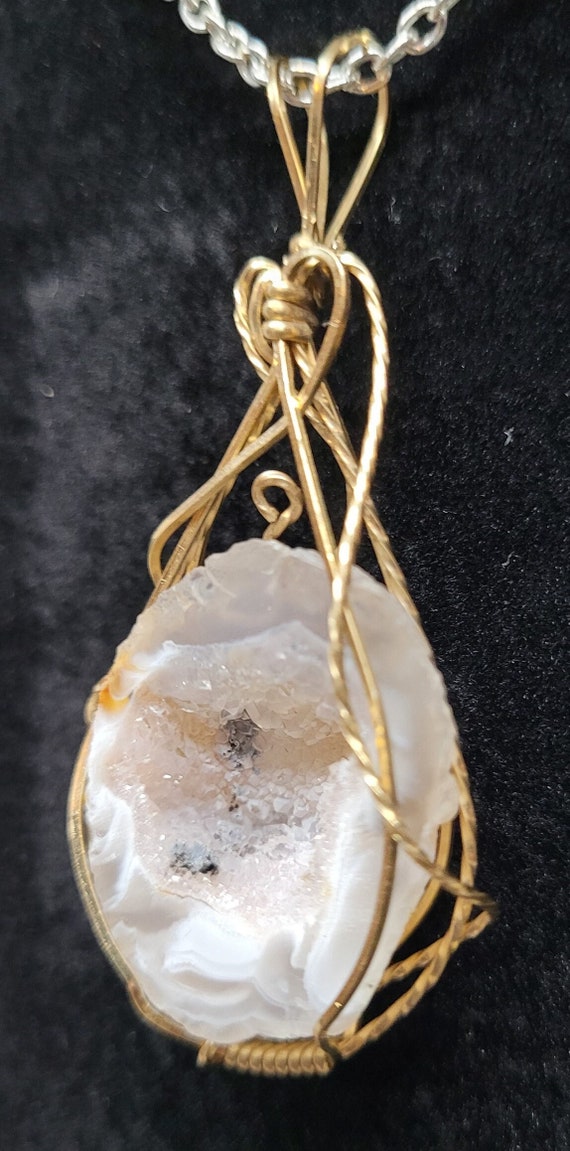 White Druzy Geode