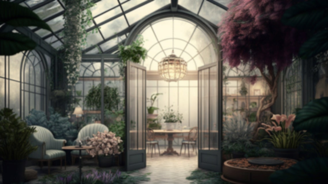 4 Different 4 Greenhouse Zoom Background