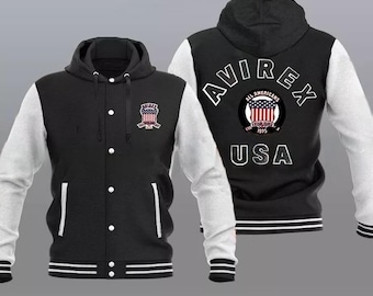 New Handmade Men’s Avirex MILLIONAIRE Stylish Military Leather Bomber Jacket