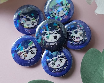 OMORI CHIBI Button Pin Set 缶バッジ OMORI】OMORI CHIBI Button Pin Set【OMOCAT】 | PAR