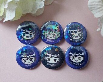 OMORI×Requiem Cafe Heart Button Pin OMORI×Requiem Cafe Heart Button Pin OMORI×Requiem Cafe Heart