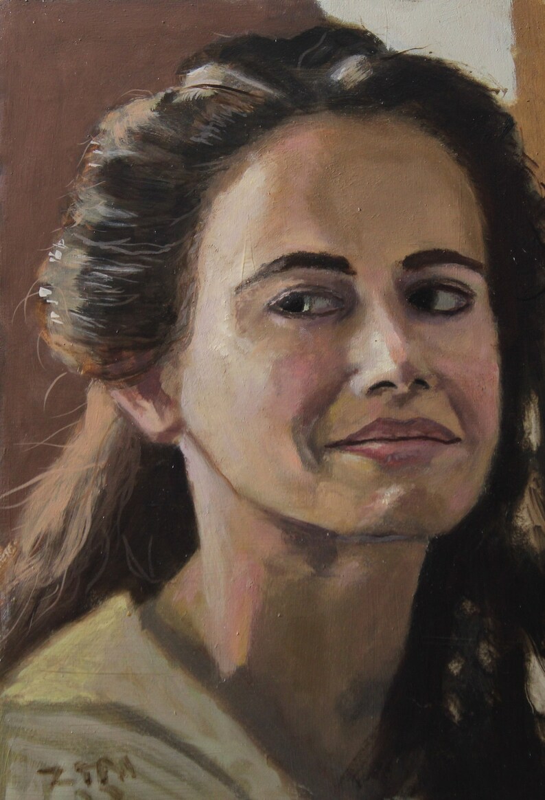 Expressive Oil Painting on 1/4 Inch MDF Board Etsy