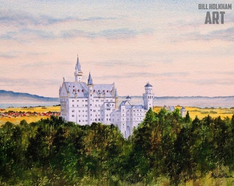 ノイシュヴァンシュタイン城の絵画、城壁アート ヨーロッパ - ドイツ