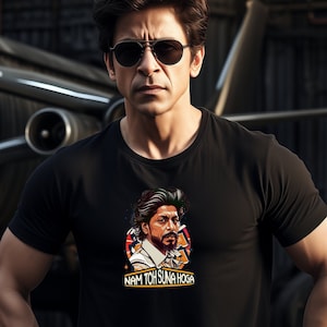 Shah Rukh Khan Iconic Graphic Tee - Bollywood Movie Fans&#39; Tribute Shirt -  Gift Idea - SRK fan  Unisex Heavy Cotton Tee