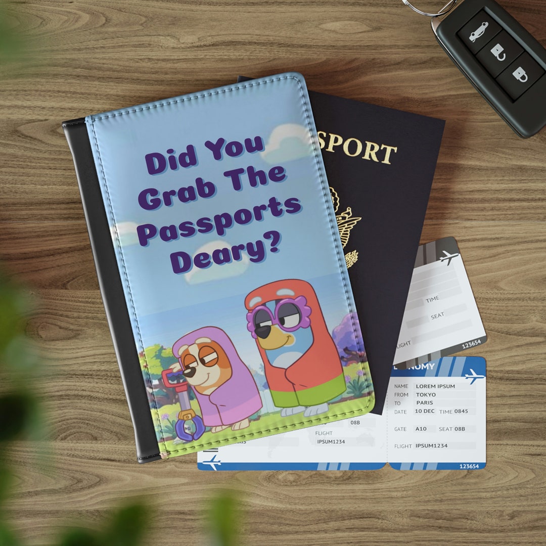 Bluey Passport Cover Here Come the Grannies Rita and Etsy Australia
