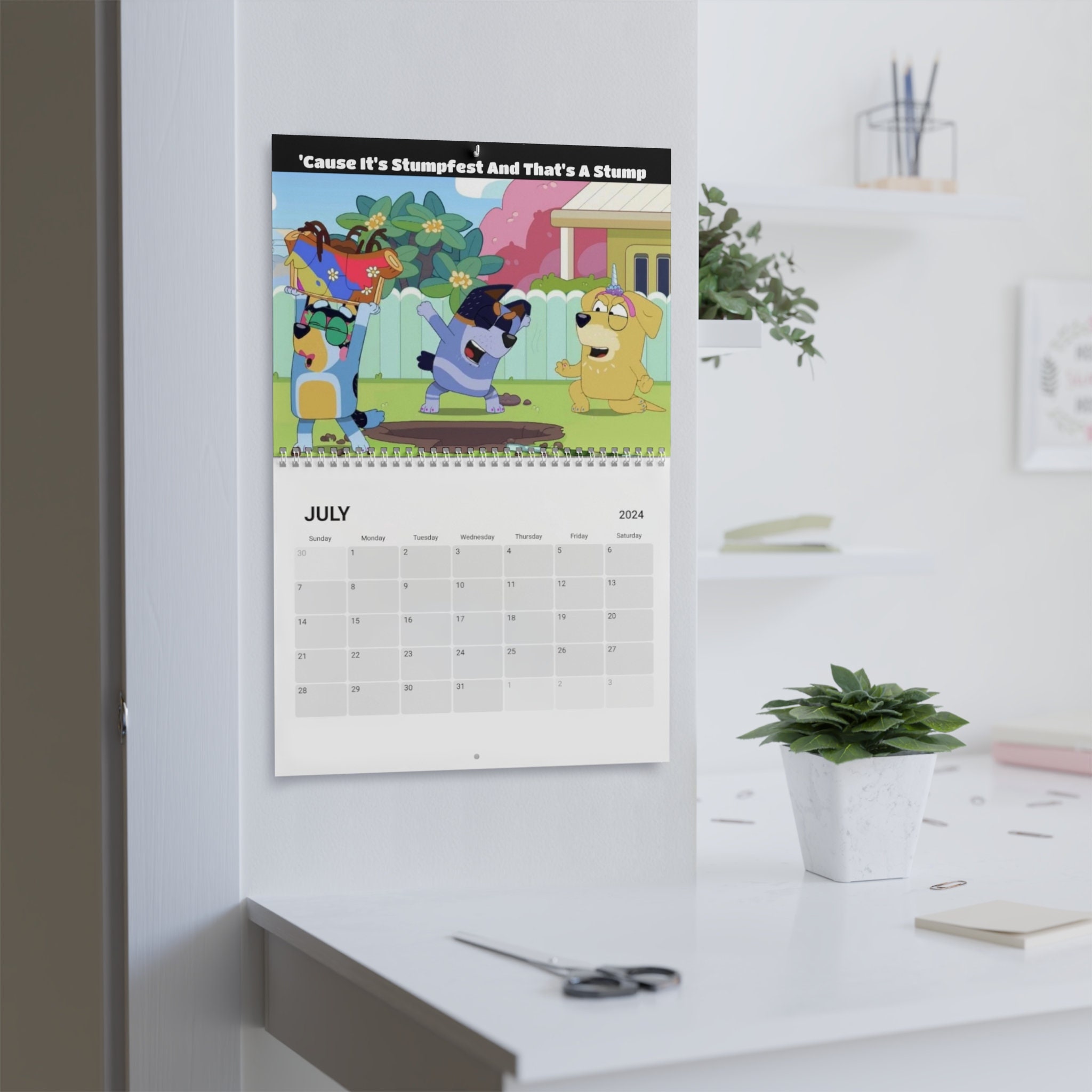 Bluey Calendar 2024 Seasons 13 Bluey Family Calendar Etsy Finland