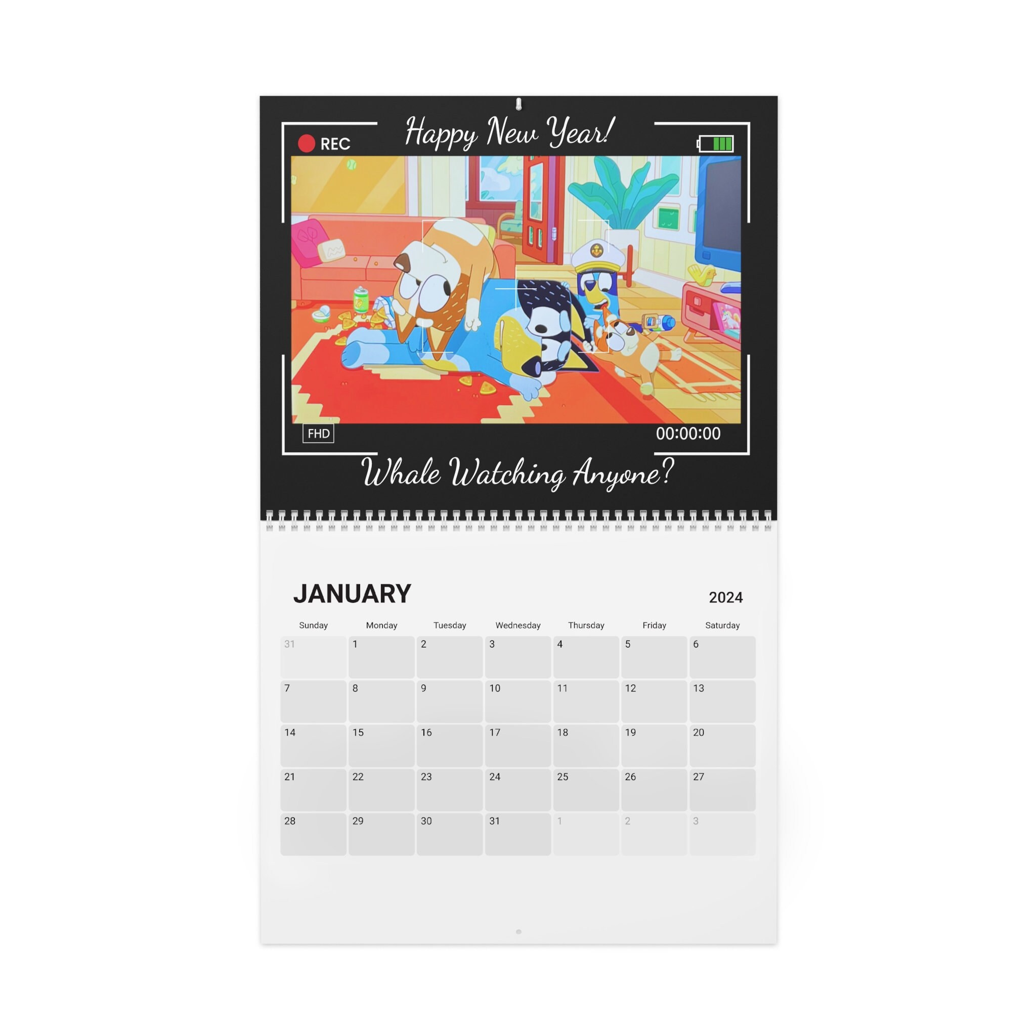 Bluey Calendar 2024 Seasons 13 Bluey Family Calendar Etsy Canada