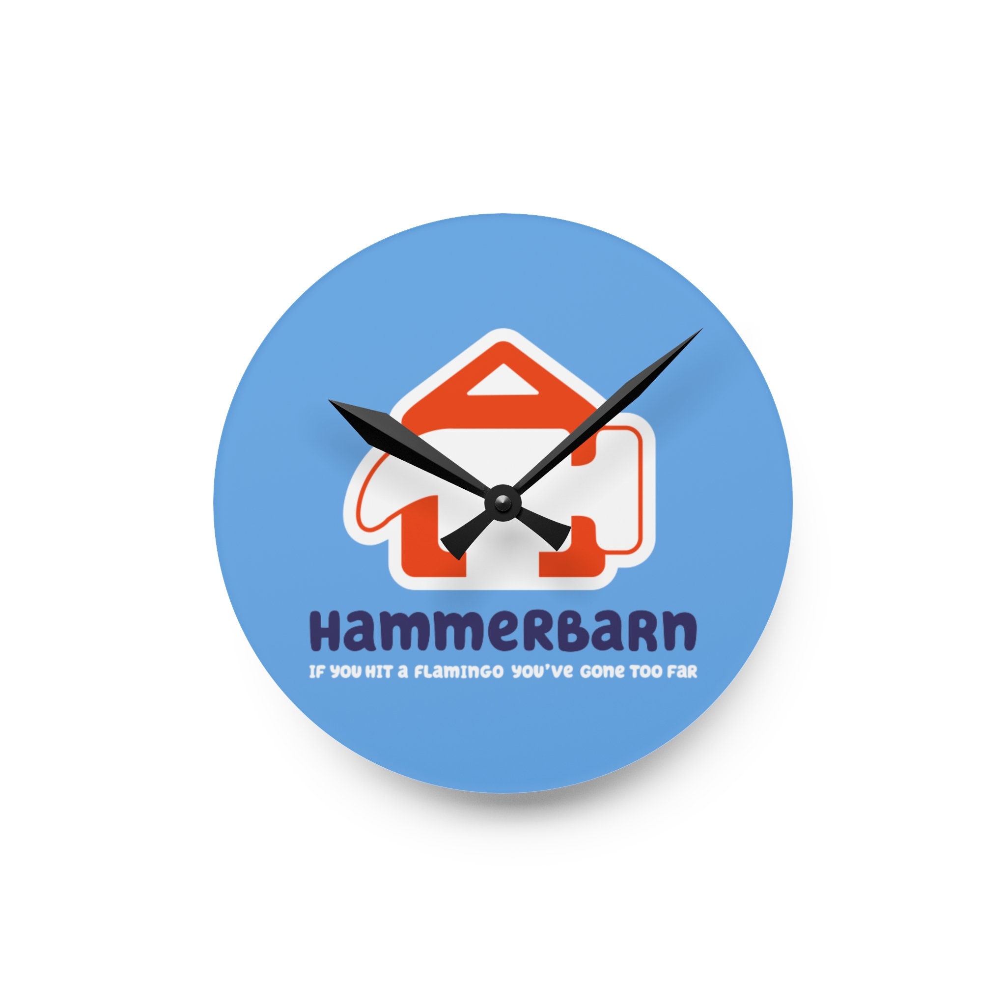 Bluey Themed Acrylic Wall Clock Hammerbarn Clock Garage Etsy UK