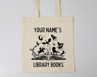 Bolsa infantil para livros da biblioteca