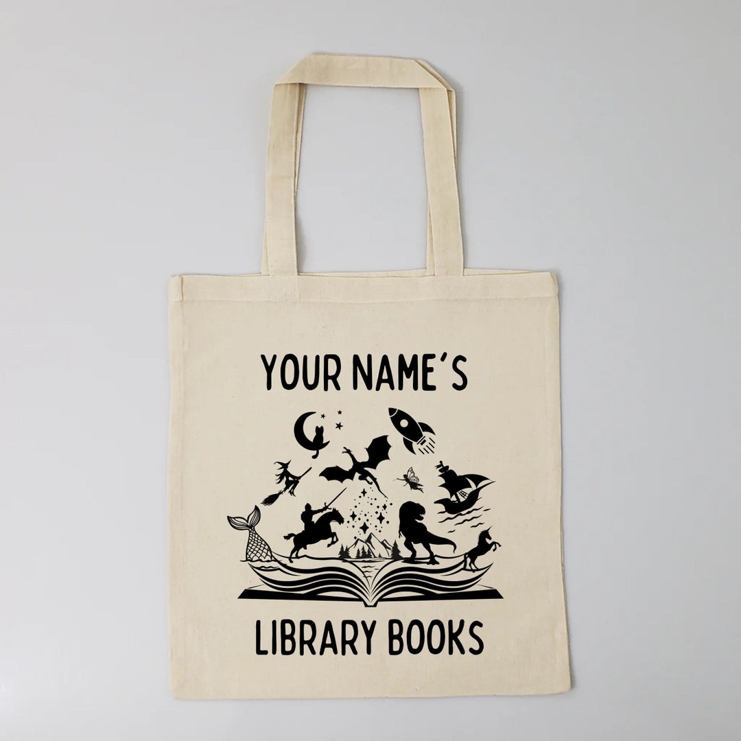 Kids Tote Bag for Library Books Etsy
