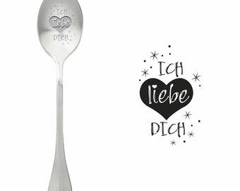 Löffel mit Spruch - Ich liebe Dich