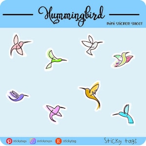 Mini Hummingbird Sticker Packs - Set 1