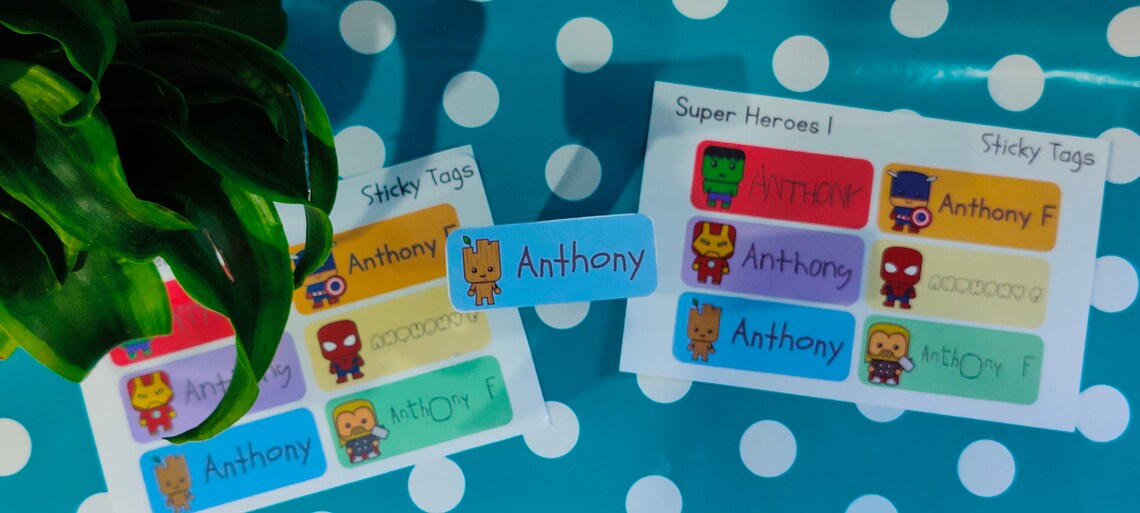 Personalized Die Cut Name Stickers Kids Name Tags Daycare Labels