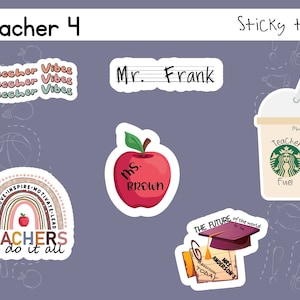 Benutzerdefinierte Back-to-School-Aufkleber Set • Lehrer Wertschätzung Bundle • Aufkleber für Lehrer und Schüler - Set 4