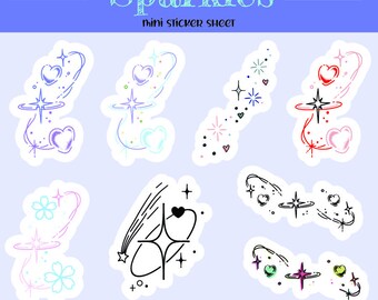 Mini packs d'autocollants scintillants célestes - Lot 1