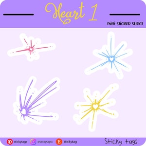 Mini Heart Sparkle Sticker Packs