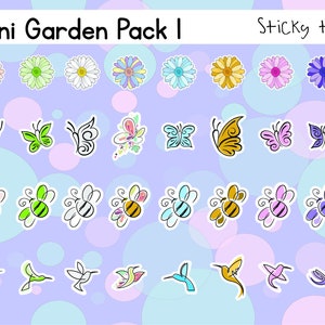 Mini Garden Sticker Packs - Set 1