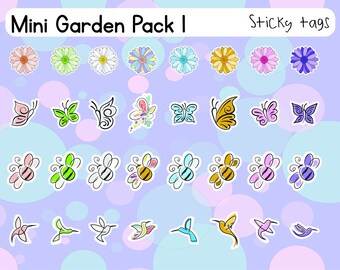 Mini packs d'autocollants de jardin - Lot 1