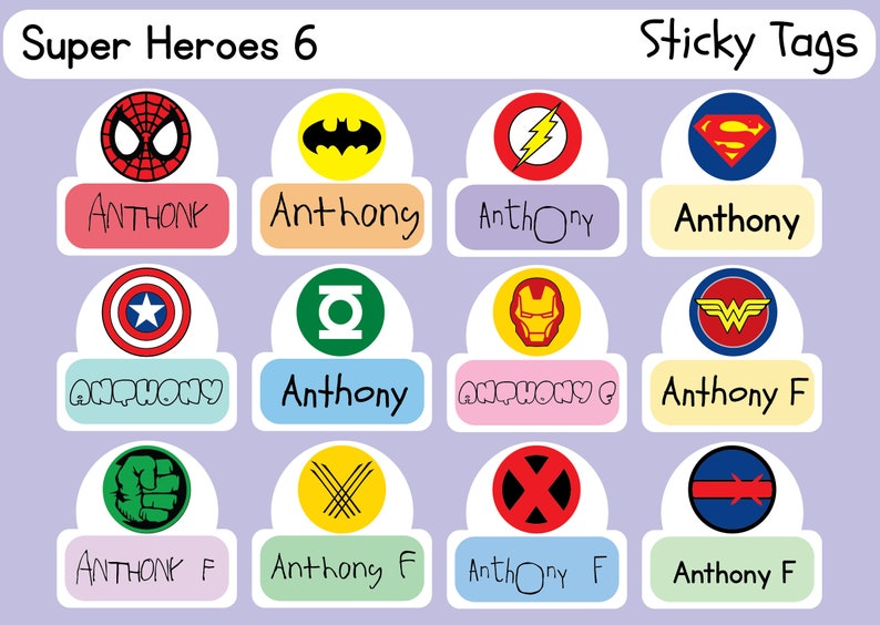 Personalized Die Cut Name Stickers Kids Name Tags Daycare Labels