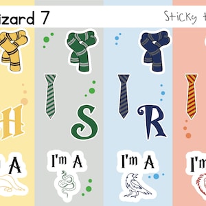 Mystical Wizard House Emblem Sticker Pack: Choose Your Magical Path - Set 7