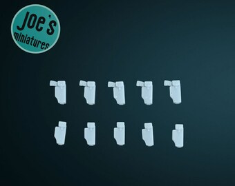 10 x pistol holsters for miniature wargaming