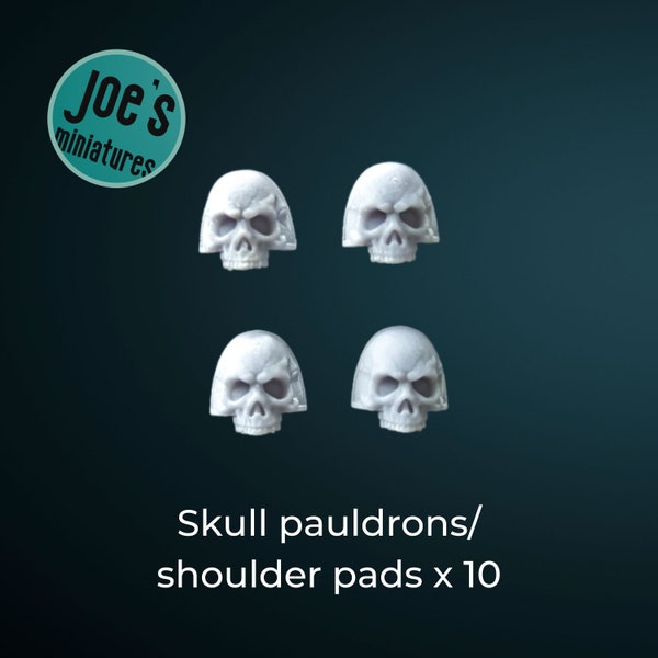 Skull shoulder pauldrons / shoulder pads x 10 version 6