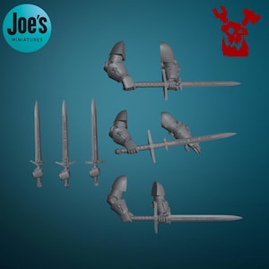 Espadas largas de grifos negros x 6 - DakkaDakka