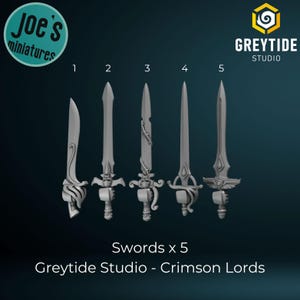 Crimson Lords melee weapons x 10 - Greytide Studio