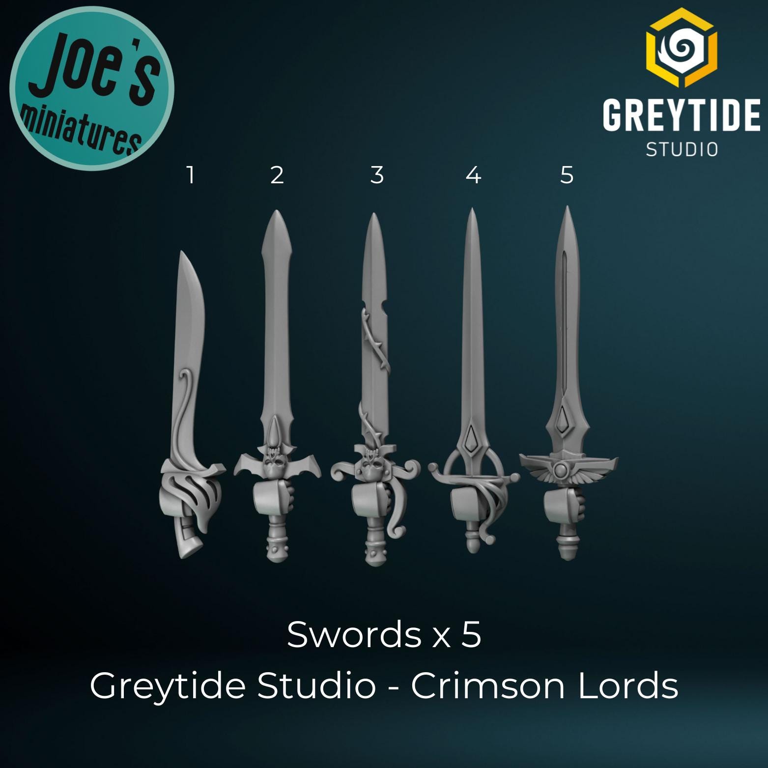 Crimson Lords melee weapons x 10 - Greytide Studio