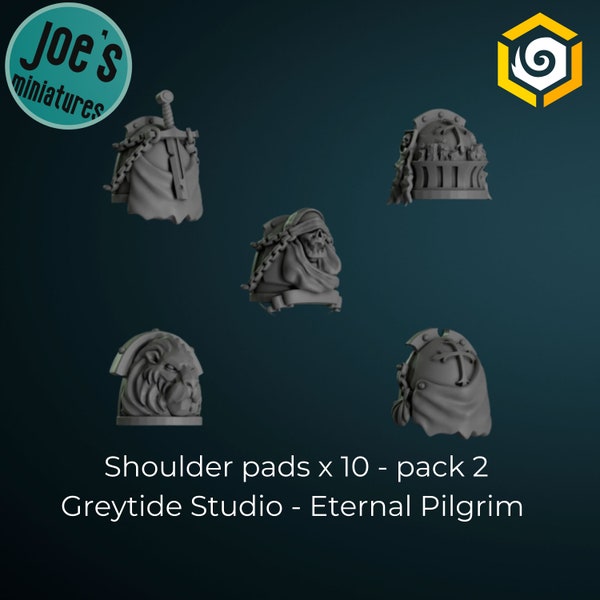 Shoulder pads x 10 - pack 2 - Greytide studios - Eternal Pilgrims