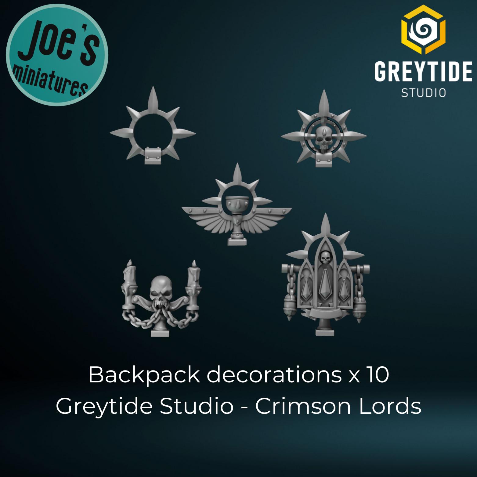 Backpack ornaments x 10 - Greytide Studio - Crimson Lords