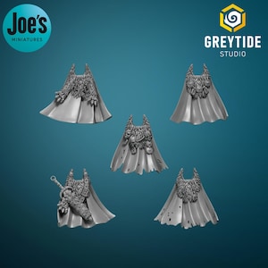 Cloaks x 5 - Greytide studios - Primal Hounds