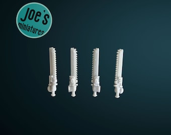 10 x chainswords for sci-fi marine miniatures