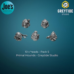 Koppen x 10 - 5 stuks - Primal Hounds - Greytide-studio's