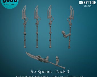 5 x Spears - Pack 3 - Greytide Studio - Eternal Pilgrims