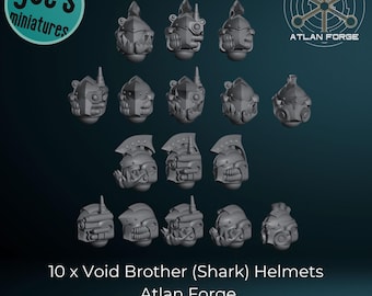 10 x Void Brother (Shark) Helmets - Atlan forge
