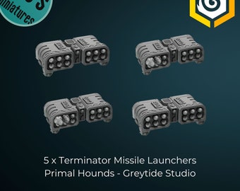 5 x Termi Missile Launchers - Greytide Studios - Primal Hounds