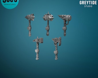 5 x Power Hammers - Crimson Lords - Greytide Studio