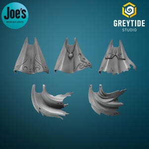 Cloaks x 5 - Crimson Lords - Greytide Studio