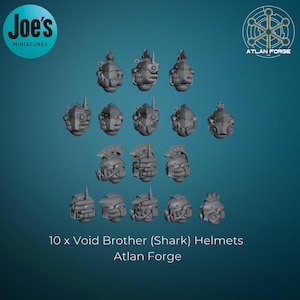 10 x Void Brother (Shark) Helmets - Atlan forge