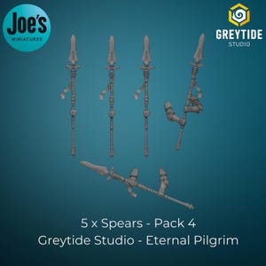 5 x Spears - Pack 4 - Greytide Studio - Eternal Pilgrims