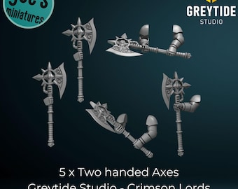 Tvåhandsyxor x 5 - Greytide Studio - Crimson Lords