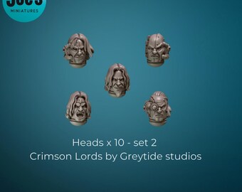10 cabezas - Set 2 - Crimson Lords - Greytide Studio