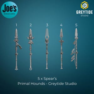 5 x Spear's - Primal Hounds - Greytide Studios