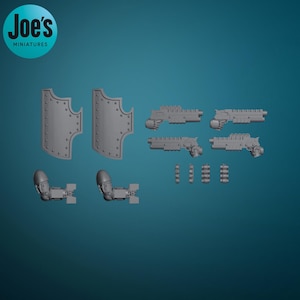 Breacher upgrade kit - 5 Shields + 5 Shotguns - Helforged Miniatures